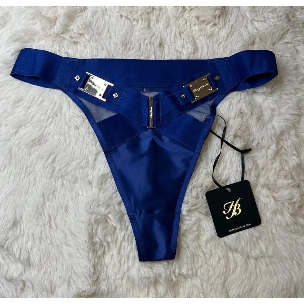 Honey Birdette KEELY💙 Navy Blue & Gold 2 Piece Set 32C & Small Thong
